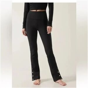 Athleta Women's‎ Elation Rib Snap Black Pants Size XL